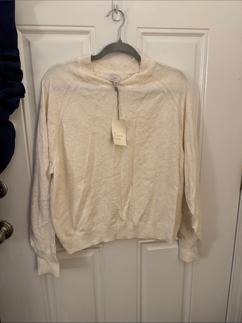 a new day Cream Lightweight Crewneck Sweater